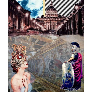 Chiara Santoro, Roma Digital, Edition of 10, 2019, Collage Print For Sale
