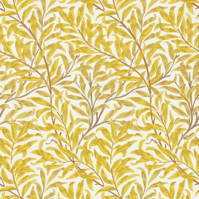 Morris & Co Willow Bough Wallpaper in Summer Yellow For Sale
