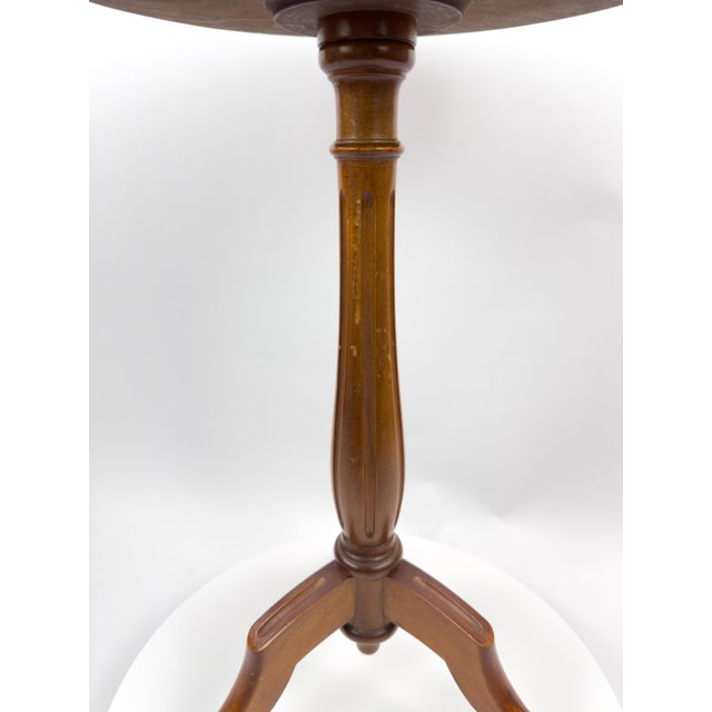 Vintage French Gueridon Side Table With Carrara Marble Top and Brass Gallery For Sale - Image 6 of 12