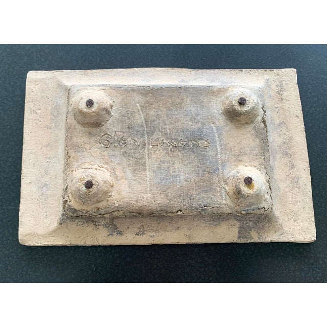 Mid-Century Modern Glen Lukens "Plate" Usa 1940s Partially Glazed Earthenware For Sale - Image 3 of 6