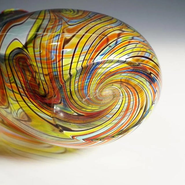 Brown Murano Art Glass Vase by Luca Vidal, 2000s For Sale - Image 8 of 10