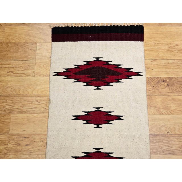 1900 - 1909 Vintage Native American Navajo Rug, Handwoven Wool, Medallion Pattern, 2x3 For Sale - Image 5 of 12