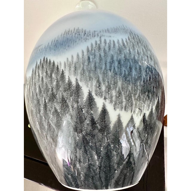 1990s Tall Japanese Arita Porcelain Vase by Fujii Shumei For Sale - Image 5 of 16