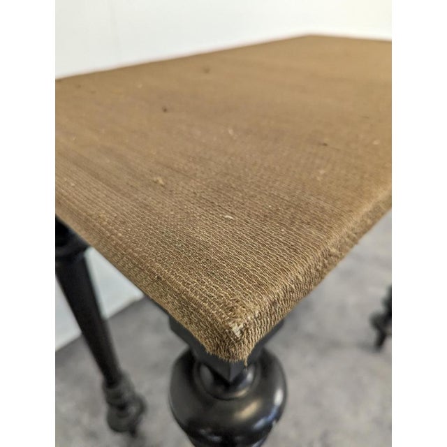 Blackened Wood Side Table For Sale - Image 4 of 5