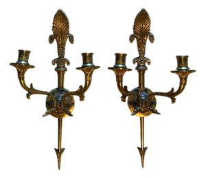Empire Style Bronze Sconces, Set of 2