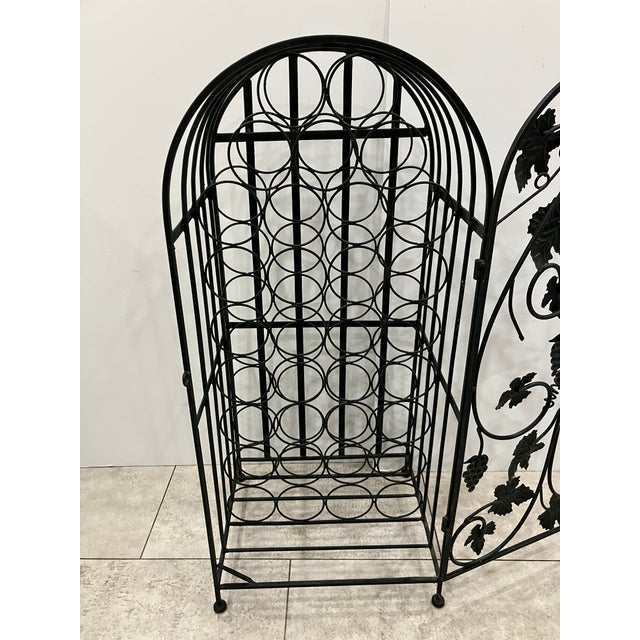 Vintage Iron Wine Rack For Sale - Image 4 of 6