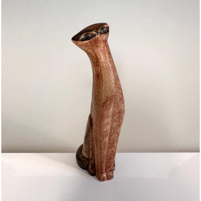 Ceramic Ceramic Art Cat Figurine by Marianne Starck for Michael Andersen Bornholmsk Keramik, 1960s For Sale - Image 7 of 13