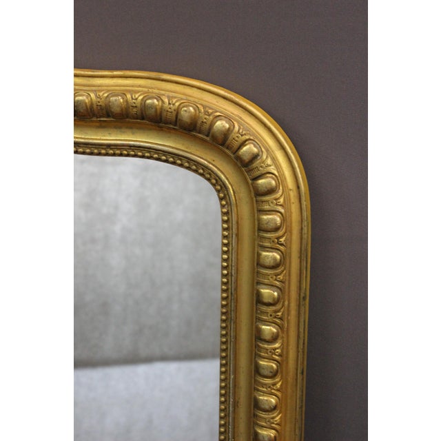 Large 19th Century Gilded Stucco Mirror For Sale - Image 9 of 14