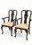 1970s 1970s Hollywood Regency Hand Painted Chinoiserie Black Birds Scene Queen Anne Side Arm Chairs-a Pair For Sale - Image 5 of 13