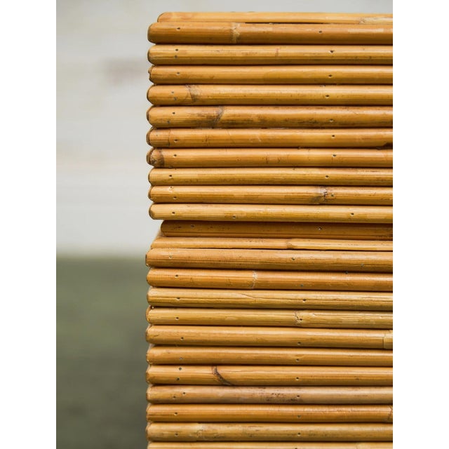 Wood Mid 20th Century Post Modern Chunky Leg Sculptural Reeded Coffee Table For Sale - Image 7 of 12