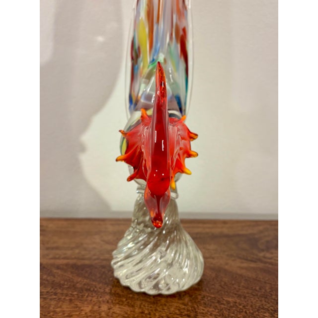 1960s Murano Hand Blown Glass Pheasant Sculpture, Made in Italy For Sale - Image 11 of 11