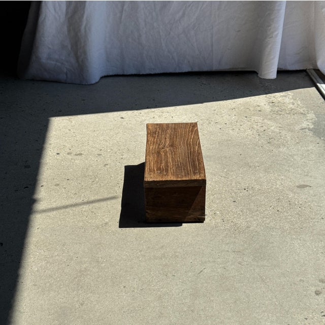 Small Low Bench in Antique Indonesian Teak, 1980s For Sale - Image 9 of 18