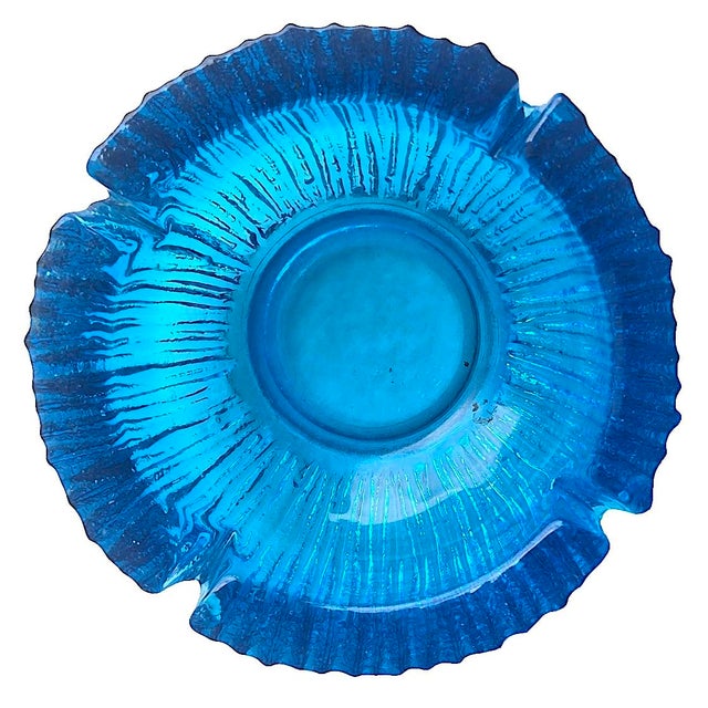 1960s Blenko Glass Textured Ashtray/Catchall For Sale In Miami - Image 6 of 7
