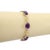 14k Yellow Gold Amethyst Oval Link Bracelet For Sale - Image 4 of 4