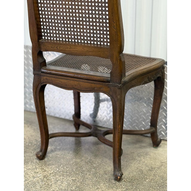 Brown Early 20th Century Fruitwood Cane French Dining Chairs - Set of 4 For Sale - Image 8 of 12