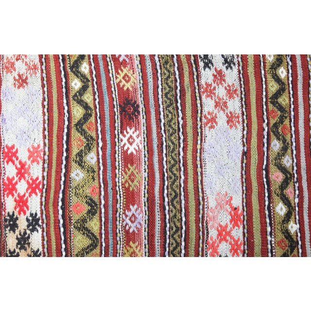 Vintage Stripe Design Kilim Rug -4' 3'' X 6' 11'' For Sale - Image 10 of 13
