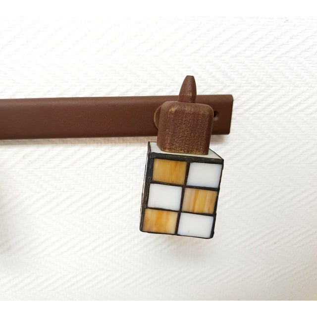 Art Deco Tiffany-Style Trio Ceiling Light, 1980s For Sale - Image 4 of 11