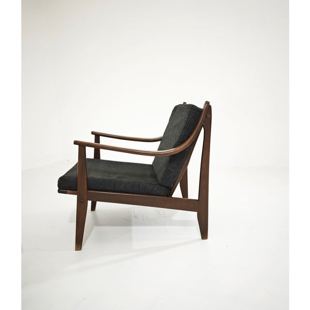 Mid-Century Modern Wood and Fabric Lounge Chairs, 1960, Set of 2 For Sale - Image 18 of 18
