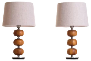 Swedish Table Lamps attributed to Tranås Stilarmatur, 1960s, Set of 2