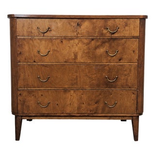 Belgian Walnut Burl Chest of Drawers from Imexcotra, 1960s For Sale