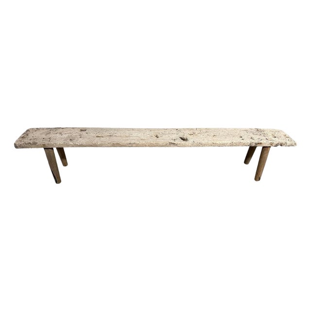 Andrianna Shamaris Teak Wood Wabi Sabi Bench For Sale