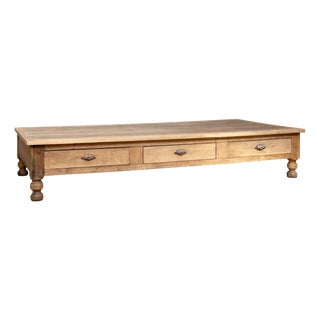 19th-Century Drapers Oak Coffee Table For Sale