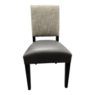 Arhaus Torino Lucia Leather & Fabric Side Chair - a Showroom Sample For Sale
