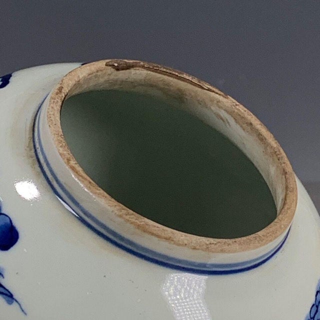 White Chinese Blue & White Porcelain Covered Jar With Figural Warrior Scene For Sale - Image 8 of 9