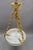 French White Glass, Brass and Bronze Pendant Chandelier, 1920s For Sale - Image 14 of 18