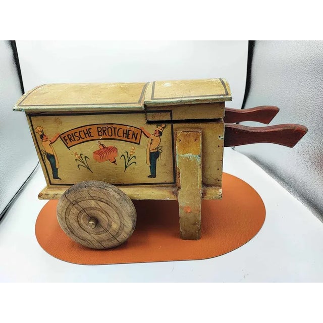 Wood Wooden Bakery Advertisement Trolley, 1920s For Sale - Image 7 of 7