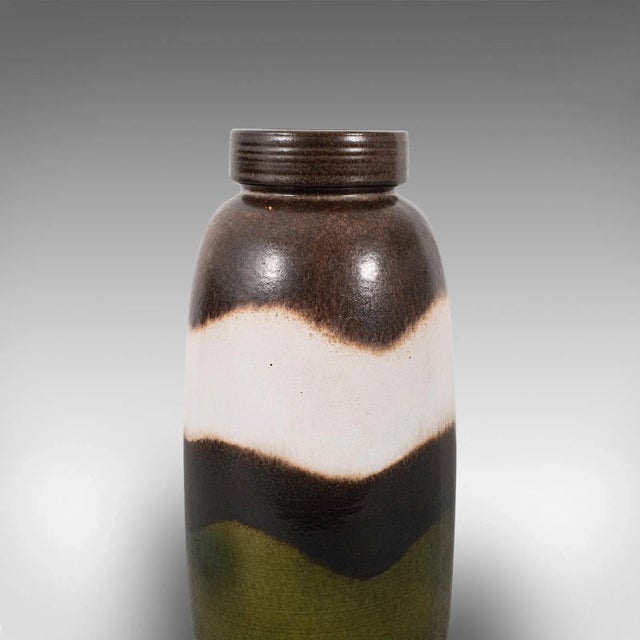1950s German Ceramic Earth Tone Vase For Sale - Image 10 of 13
