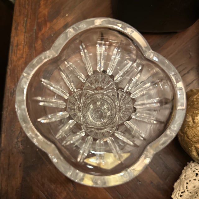 Shabby Chic Lead Crystal Mid-Century For Sale - Image 3 of 5