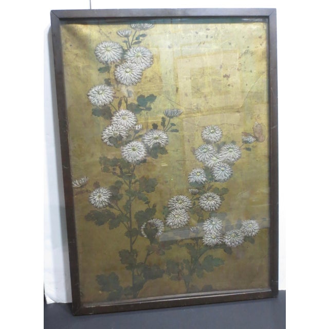Antique Edo Japanese Chrysanthemum Panel Circa 1700 For Sale - Image 10 of 10