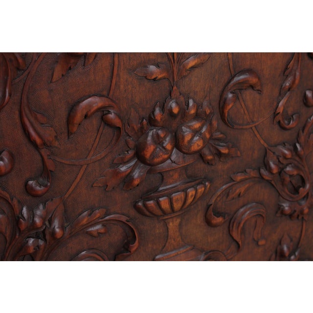 Antique French Renaissance Walnut Cabinet Hutch For Sale - Image 9 of 18