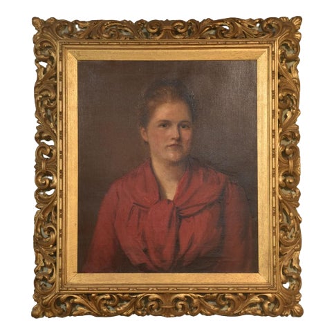 Grant, Portrait of a Lady, Oil on Canvas, Framed For Sale