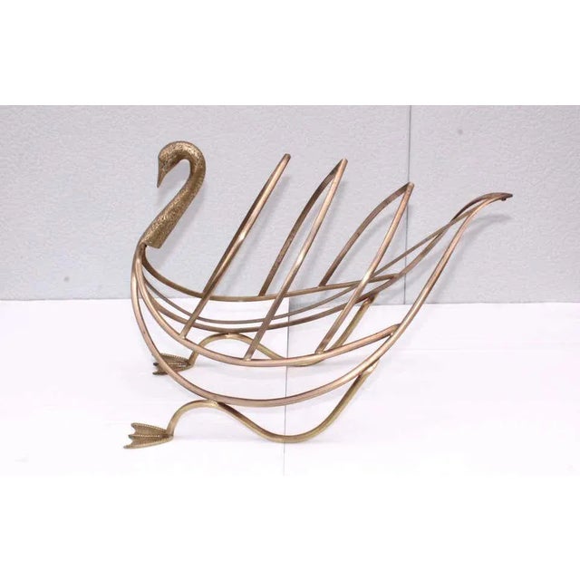 Maison Jansen Brass Magazine Holder For Sale In New York - Image 6 of 13