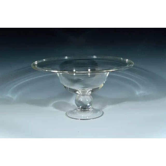 Mid-Century Modern American Steuben Glass Footed Compotes - A Pair For Sale - Image 3 of 4
