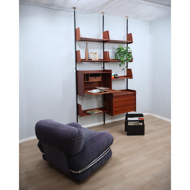 Mid-Century Italian Modular Wall Unit with Folding Desk, 1950s For Sale - Image 16 of 17