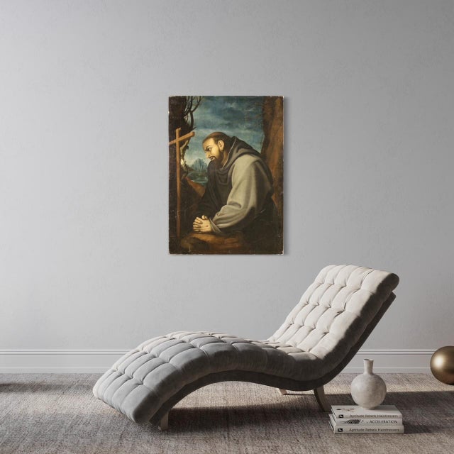 Italian Artist, Saint Francis, 1770, Oil on Canvas For Sale - Image 7 of 16