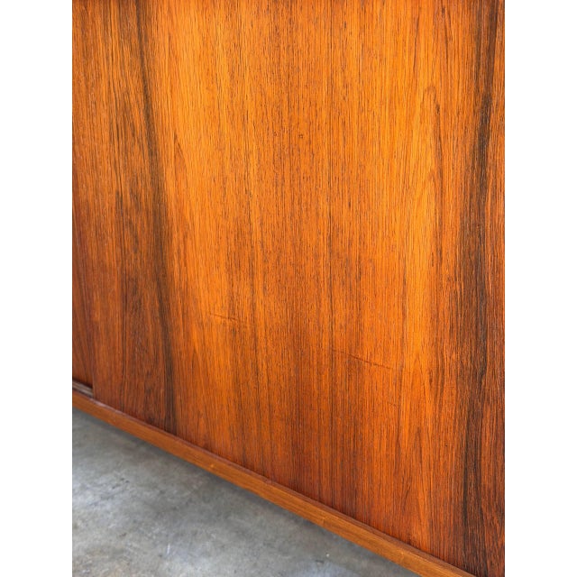 Dr Viby J Rosewood Sideboard Credenza With Dual Sliding Doors Danish Mid-Century Modern 1960s For Sale - Image 11 of 13
