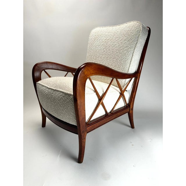 Paolo Buffa Mid-Century Modern Italian Lounge Chair by Paolo Buffa, 1950s For Sale - Image 4 of 15