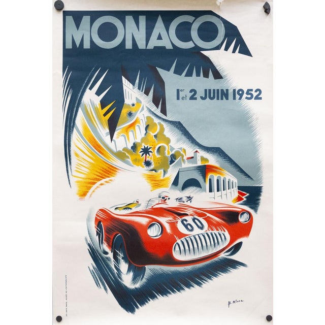 Monaco June 1-2, 1952 Poster by B. Minne, 1985 For Sale - Image 6 of 6