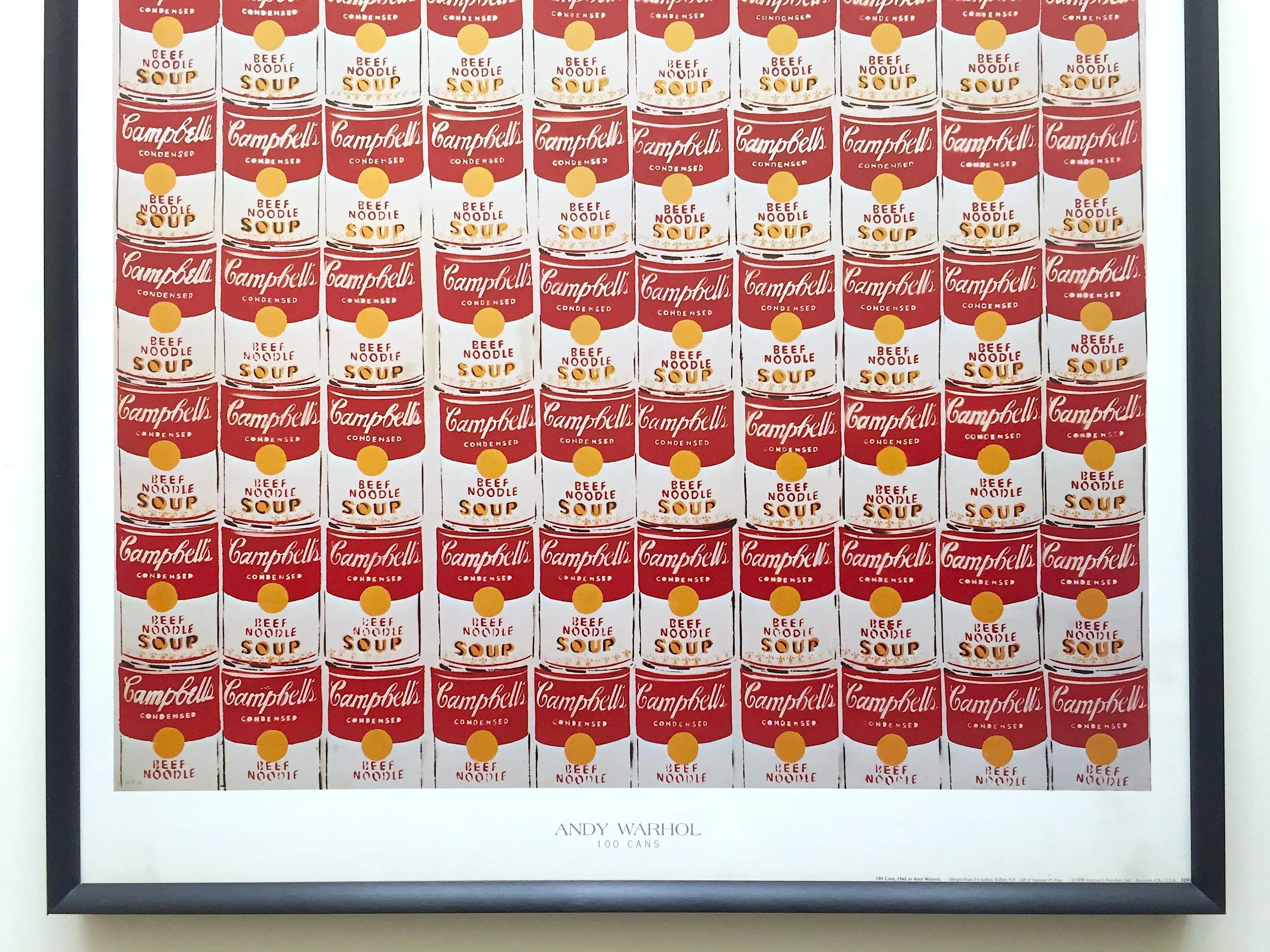 Andy Warhol Vintage 1978 Lithograph Print Framed Collector's Pop