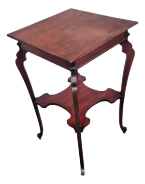 19th Century Solid Cherry Edwardian Two Tier Occasional Table