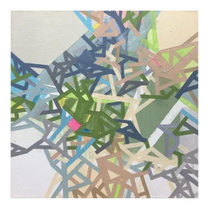 Contemporary Abstract Acrylic on Canvas Painting "Enchantment Urduu" by Philippe Halaburda