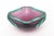 1960s Vintage Murano Faceted Paddled Glass Bowl Emerald Green and Purple, 1960's For Sale - Image 5 of 11