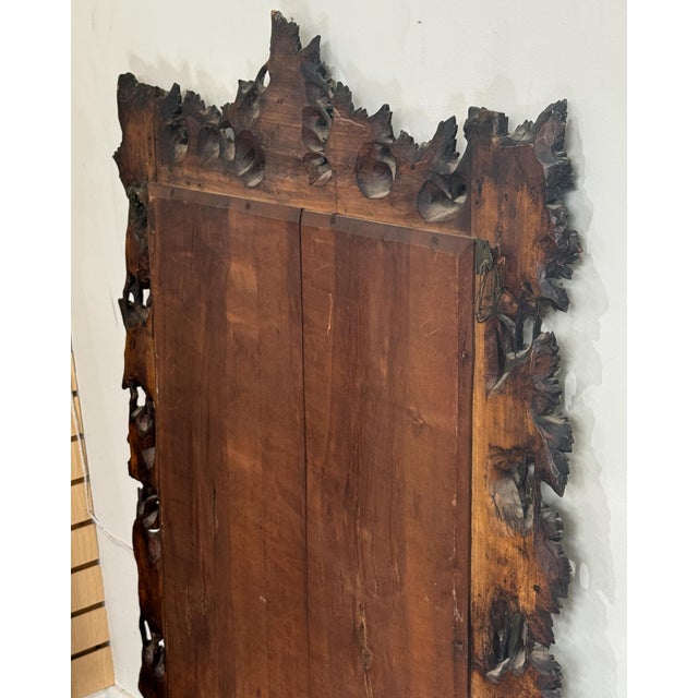 Large Continental Mirror With Beveled Glass and Grapevine Motif For Sale - Image 13 of 14