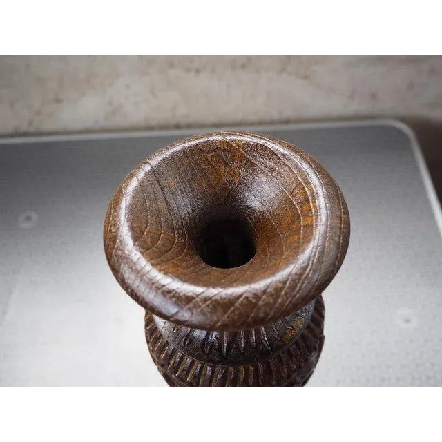 1960s Mid-Century Wooden Vase, Czechoslovakia, 1960s For Sale - Image 5 of 13