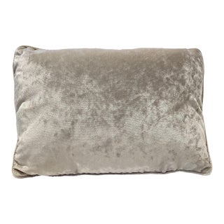 New Custom Handmade Osborne & Little Taupe Chenille Fabric Rectangular Pillow ($325 Wholesale) For Sale