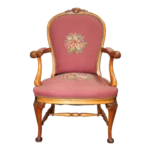 Mahogany Needlepoint Chair